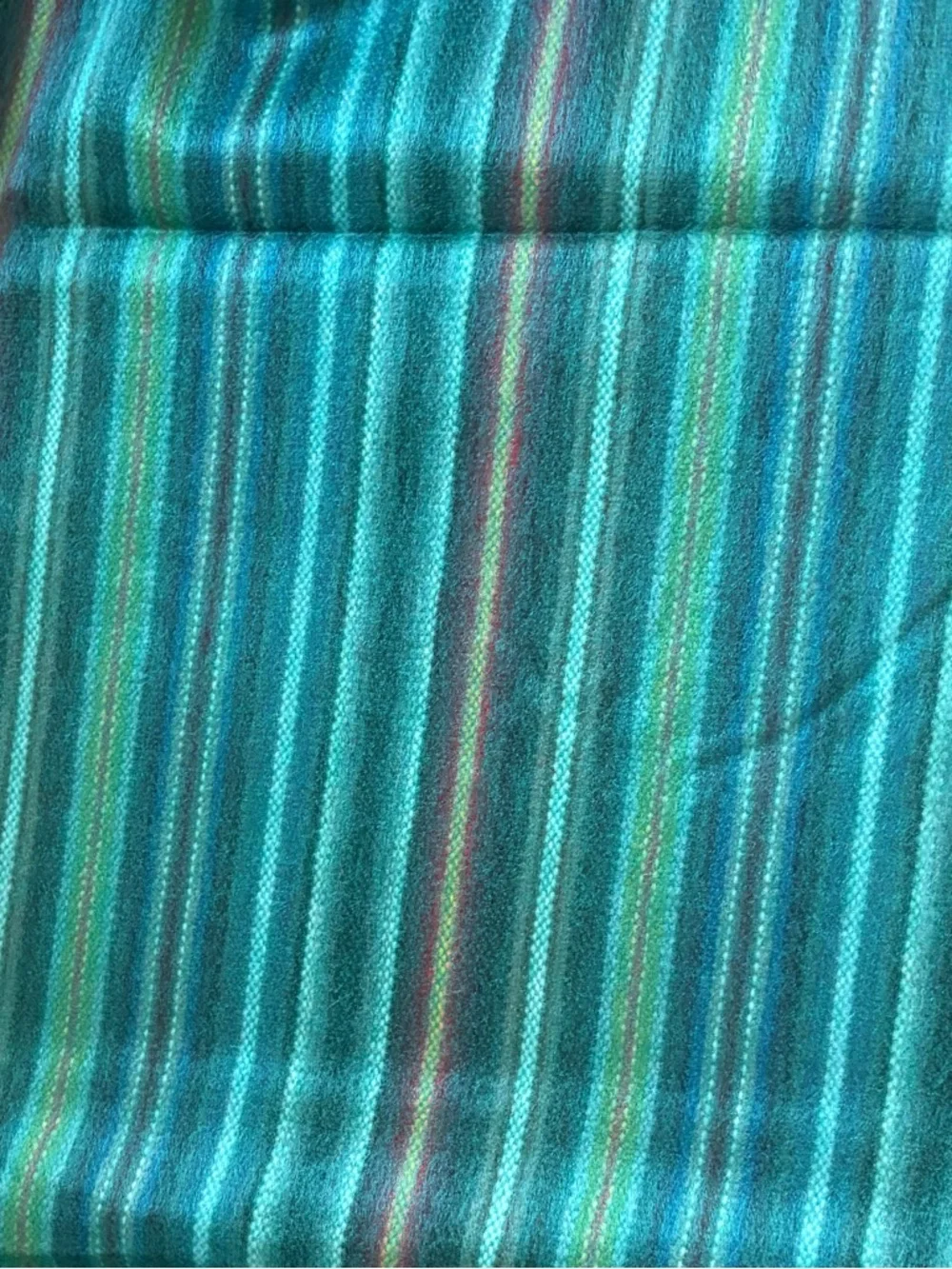 New Alpaca Striped Teal Throw Blanket - Cozy Accent
